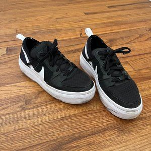 Nike Court Vision Alta Shoes in Black/White, Size 8.5 Women's